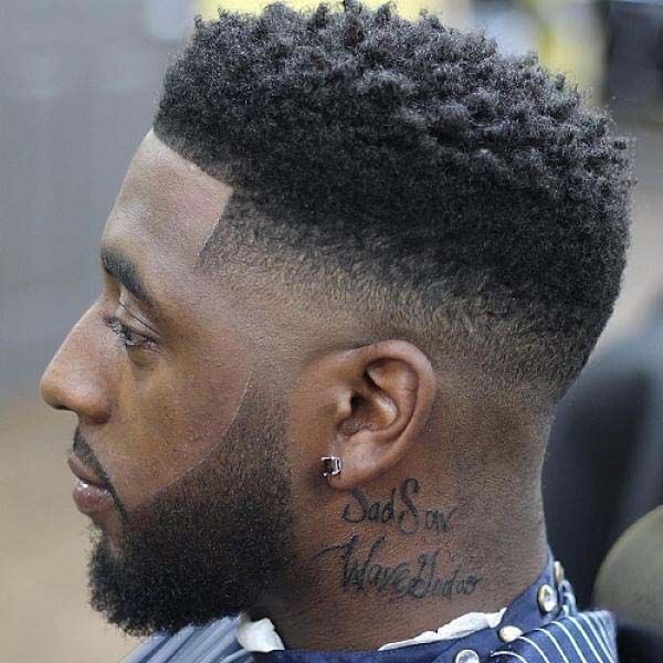 Black Men Edgy Haircuts Taper Fade