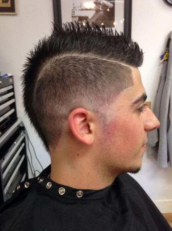 High Taper Mohawk Haircut