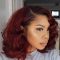 Long Bob Red Hairstyles For Black Women