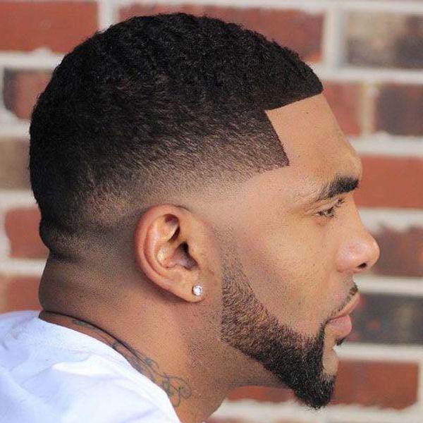 Low Fade Haircut with Shaved Sides for Black Men