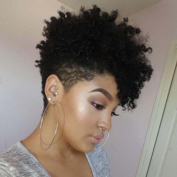 Mohawk Tapered Haircuts For Natural Curly Hair
