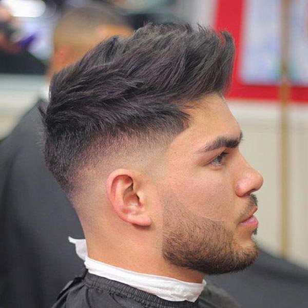Taper Fade Haircut With Spiky High Top