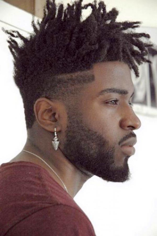 Taper Haircut Black Men with Twist