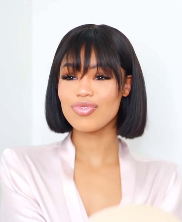 Bob Hairstyles for Black Women with Bangs