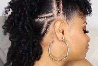 Braided mohawk hairstyles for African American Curly Hair