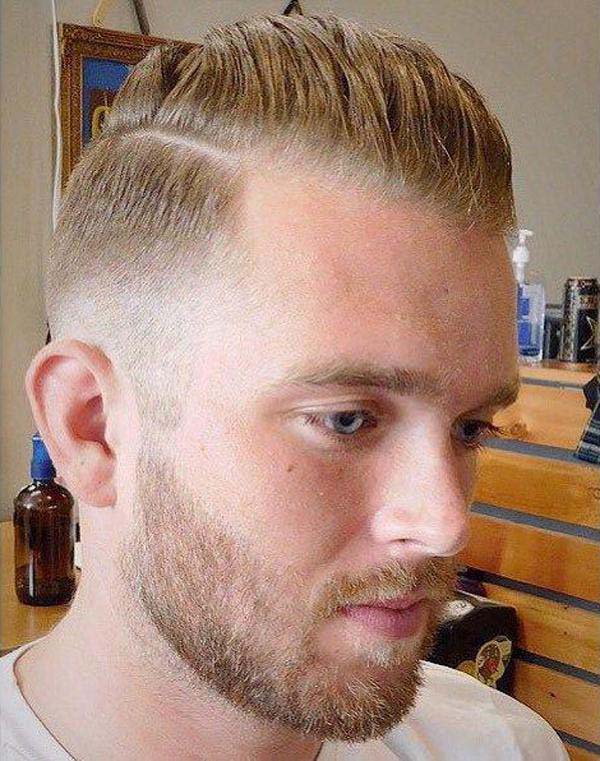 Brushed Shadow Fade High Taper Haircut
