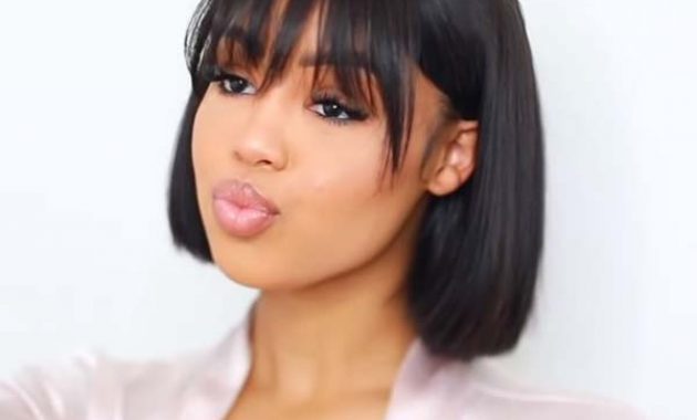 Easy Bob Hairstyles for Black Women with Bangs