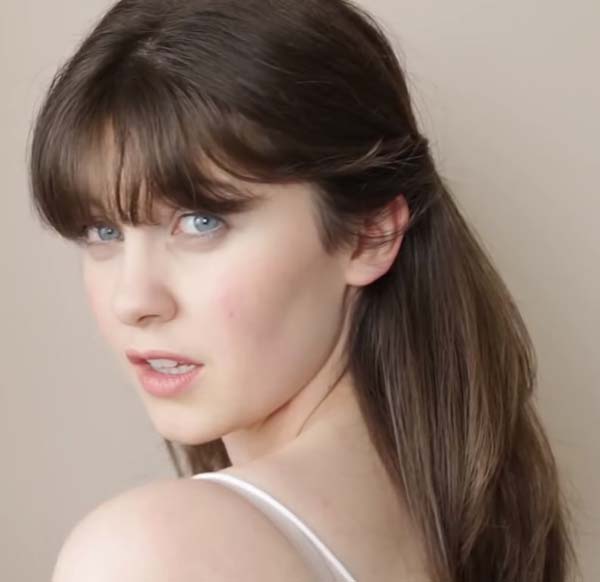 Half Up Half Down Shoulder Length Hairstyles With Bangs