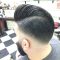 Long Comb Over Tapered Haircut Back View