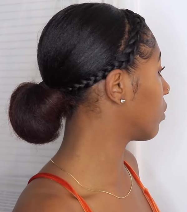Medium Hairstyles For Black Women Over 40 With Bun