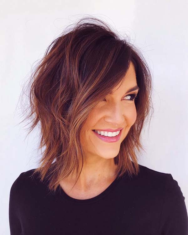 Medium Short Hairstyles With Layers And Fine Hair