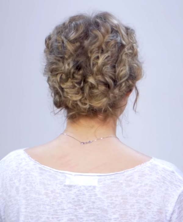 Short Curly Wedding Hairstyles With Braids