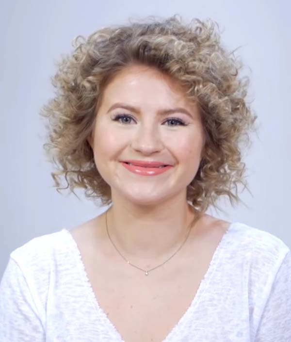 Short Layered Curly Hairstyles for Round Faces