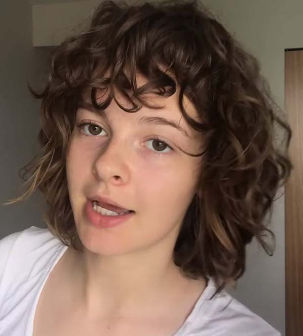 Short Natural Curly Hairstyles with Bangs