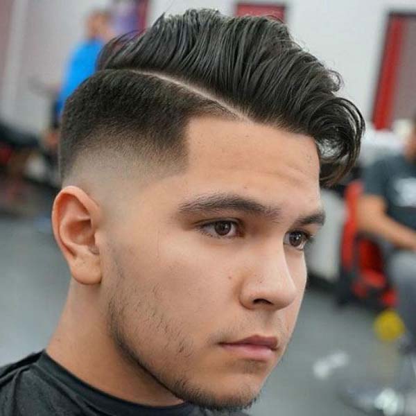 Side Part Comb Over Low Fade Haircut