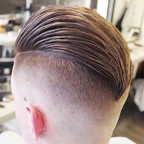 Tapered Haircut Textured Slick Back
