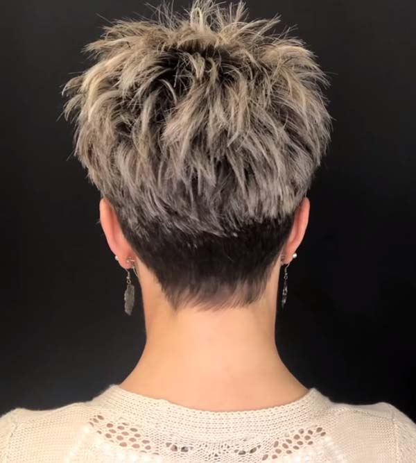 Short Pixie Hairstyles For Women Over 50 Back View