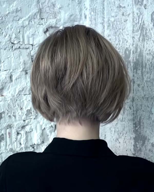 Very Short Inverted Bob Hairstyles Back View