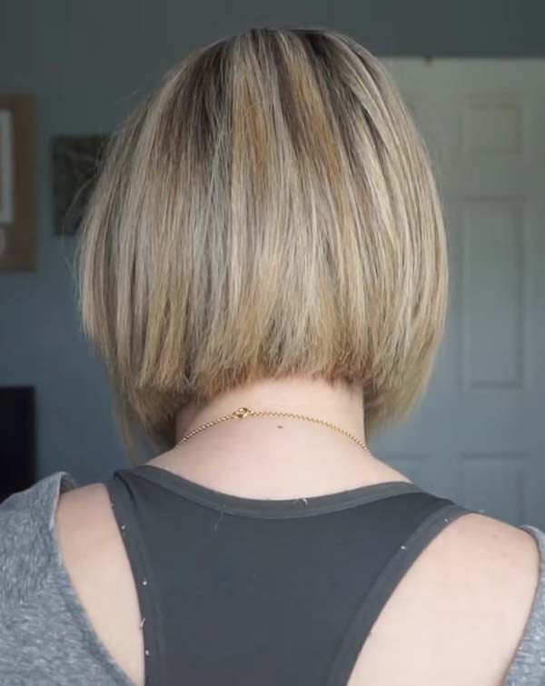 Short Bob Hairstyles For Older Women Back View