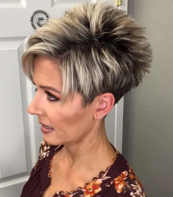 Short Pixie Hairstyles For Older Women With Undercut