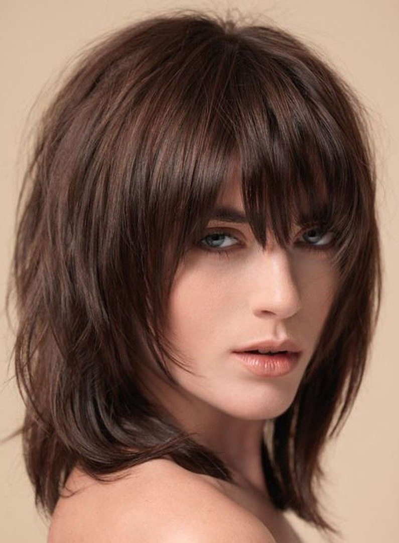 Pin On Wigs For Women Pertaining To Preferred Layered Shaggy Hairstyles