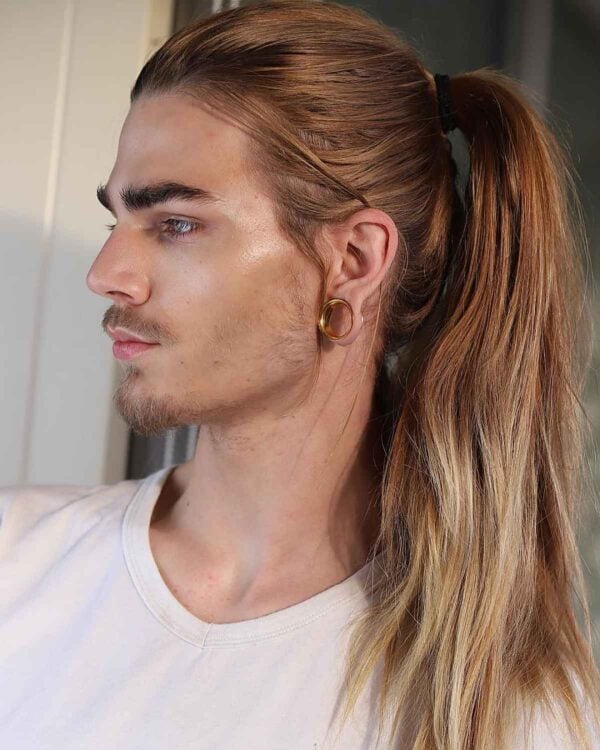 ponytail men - Hairstyles For Men With Long Hair